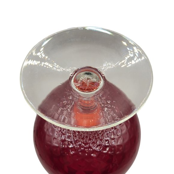 Red Optic Empoli Brandy Snifter Oversized 10" Stemware Barware Italy - Picture 6 of 7